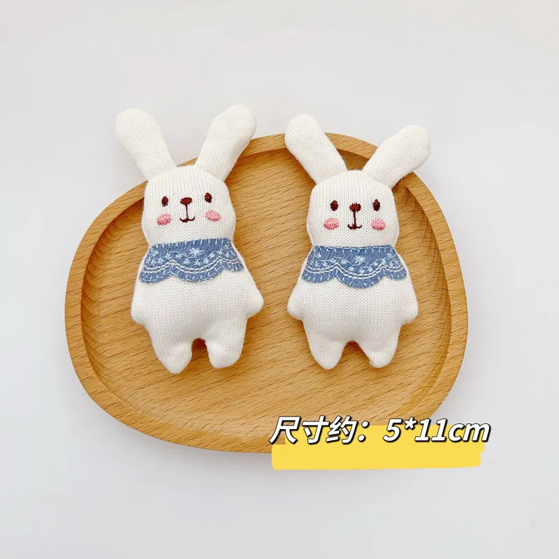 4PCS Cartoon plush fabric rabbit doll doll brooch schoolbag DIY scarf socks rabbit accessories decoration