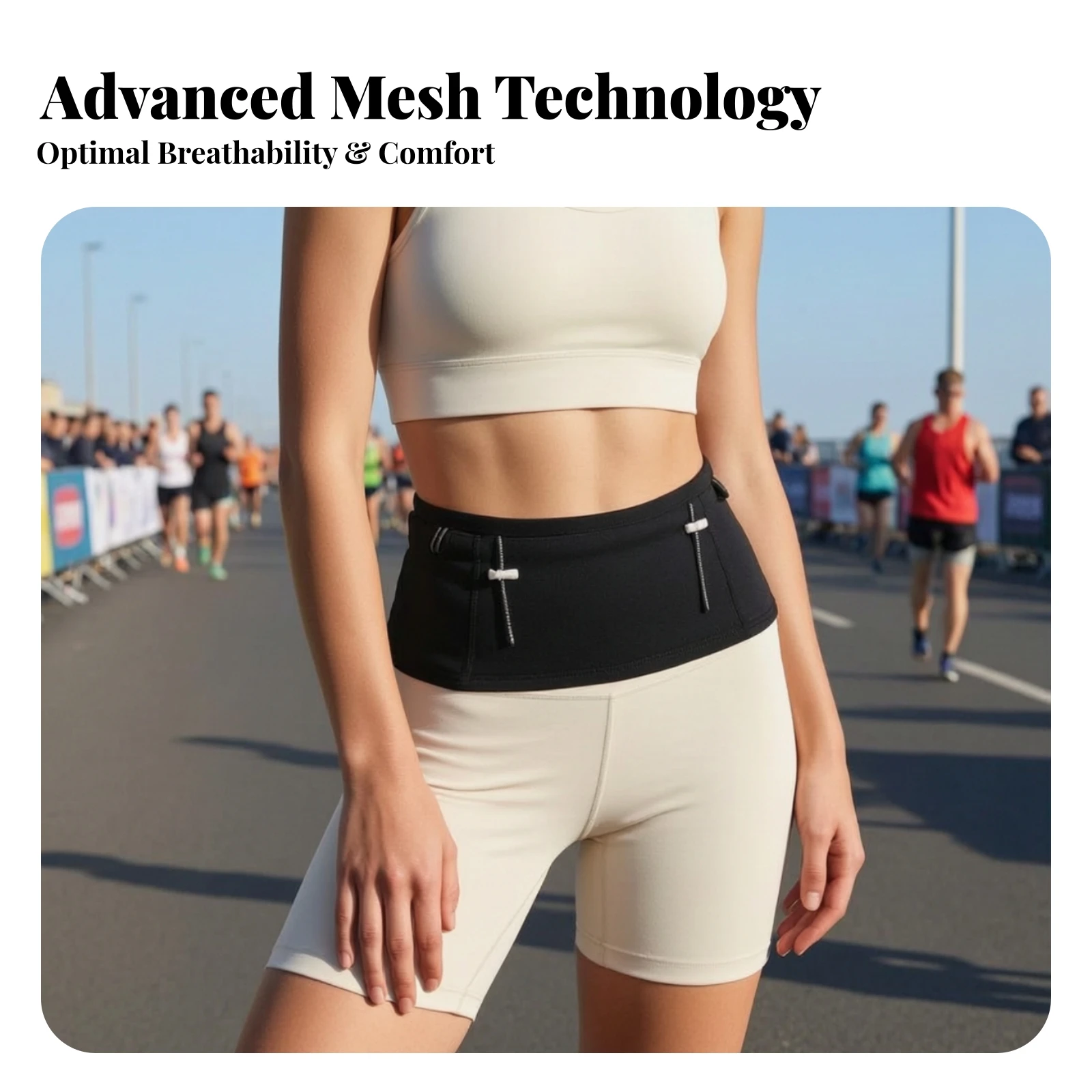 Running Waist Pack Breathable Waist Pack with Zip Pockets Running Belt with Zipper Pockets Comfortable Long-Lasting for Runners