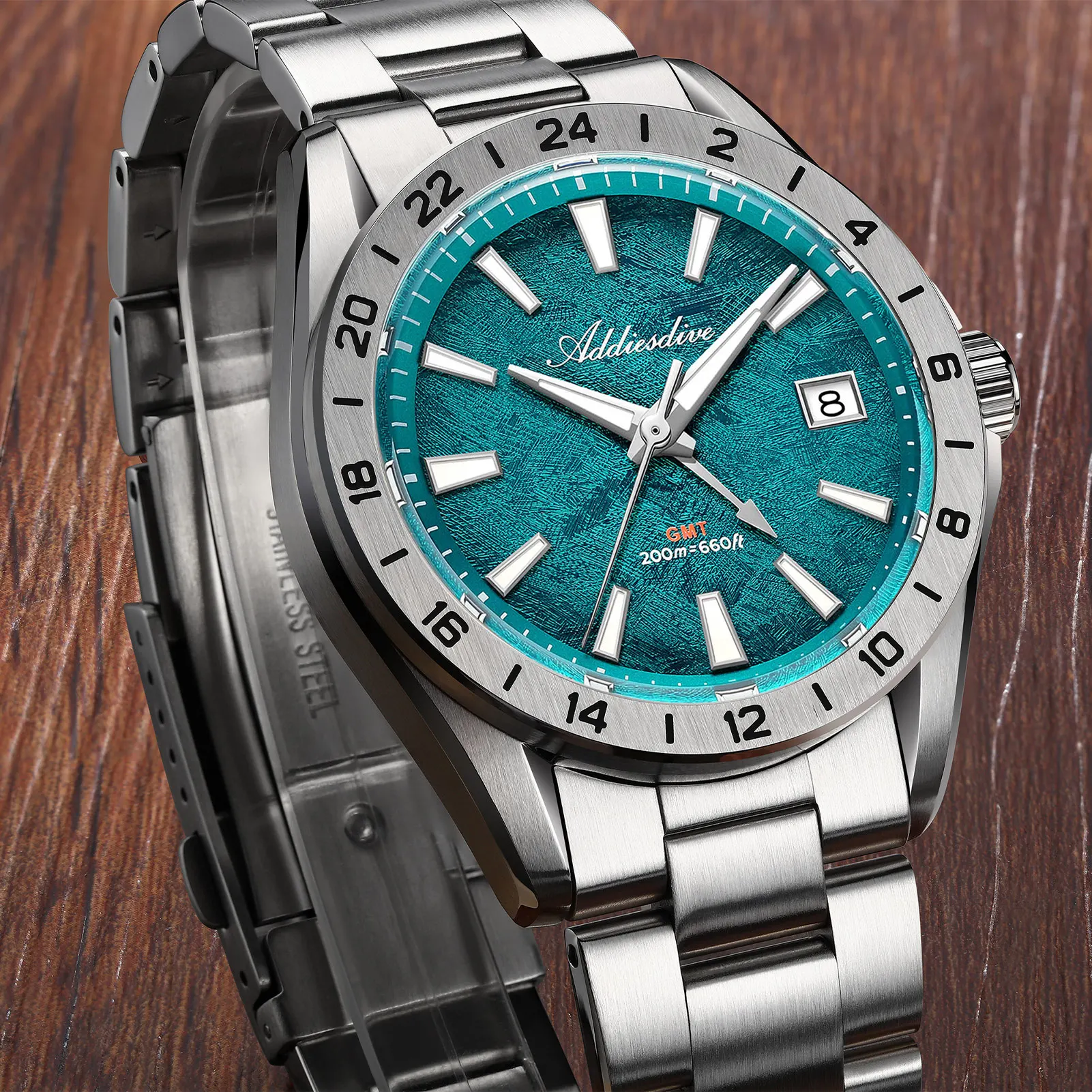 ADDIESDIVE Luxury Stainless Steel Quartz Watch Water Resistant