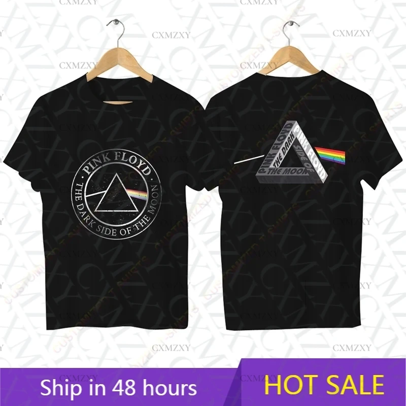 2025 الرجال تي شيرت عادية الوردي الجانب المظلم من القمر الرسمية فلويد تي شيرت الجرافيك الصيف قصيرة الأكمام 100% القطن S-3XL المحملة