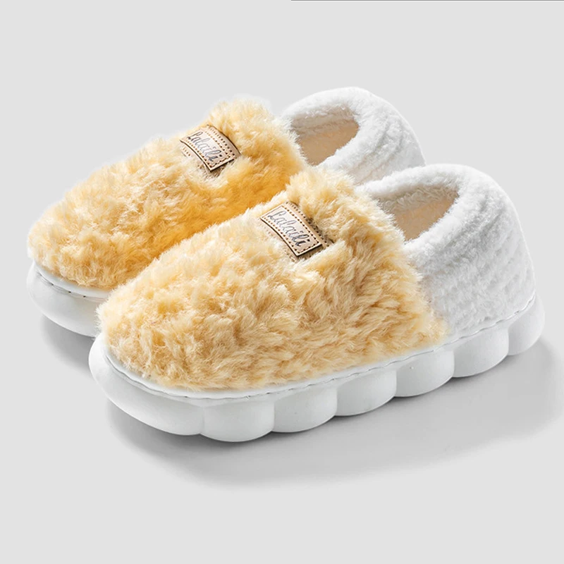 Asgard Women Warm House Slippers Comfort Soft Sole Indoor Fur Plush Flat Slides Winter Fuzzy Women Slippers Fluffy Cotton Shoes