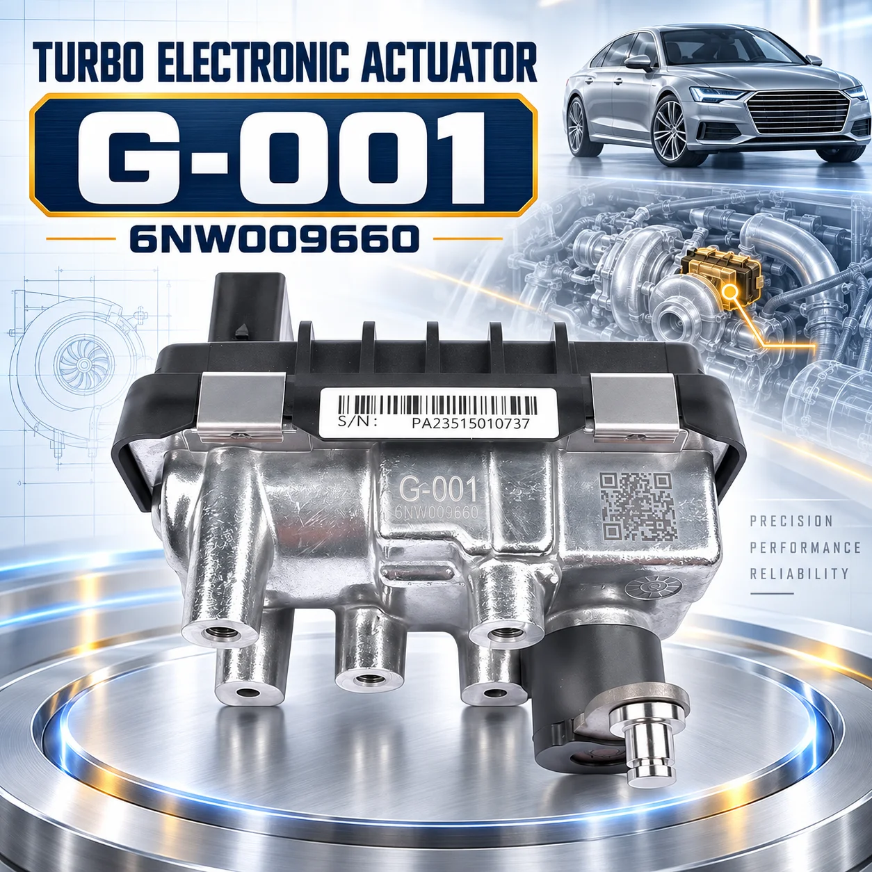 Attuatore elettronico turbo AP02 G-001 6NW009660 per Mercedes E C ML GL CLS Sprinter Jeep Grand Cherokee 3.0 CDI CRD OM642