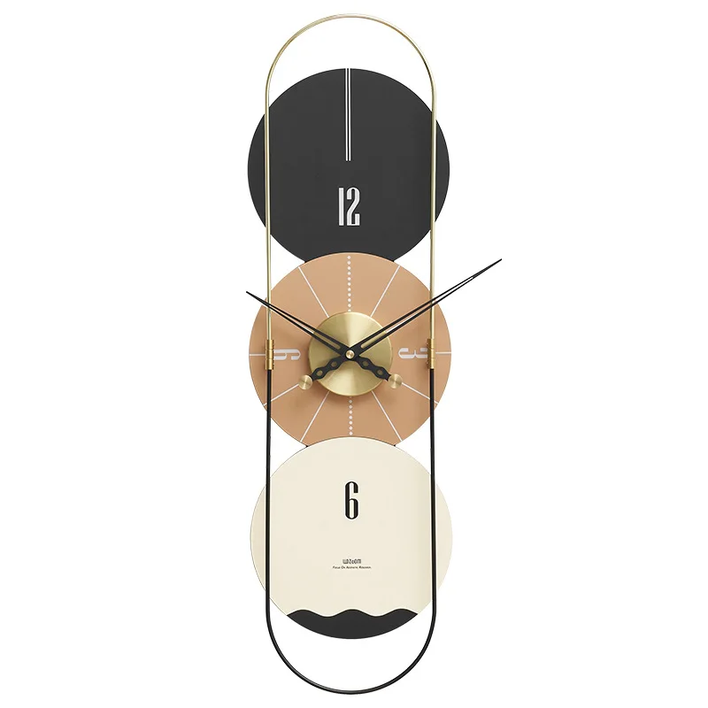 

Nordic light luxury wall clock living room large size art clock modern simple decorative wall clock