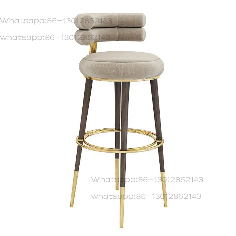 2026   Home Internet celebrity light luxury modern simple front desk checkout page bar high stool