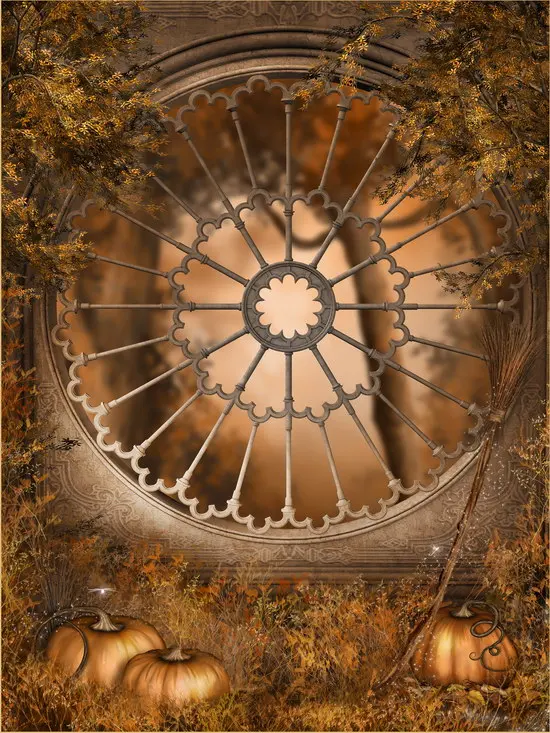 Building in wonderland Background Backdrop Kids Halloween Party Decoration Photogrphy Backdrops For Photo Studio Banner Props