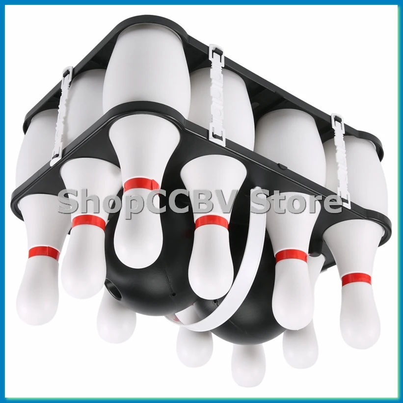 1 Set Bowling Set for Kids & Adults 2 Ball with 10 Pins for Family Kids and Adults Backyard-A55K