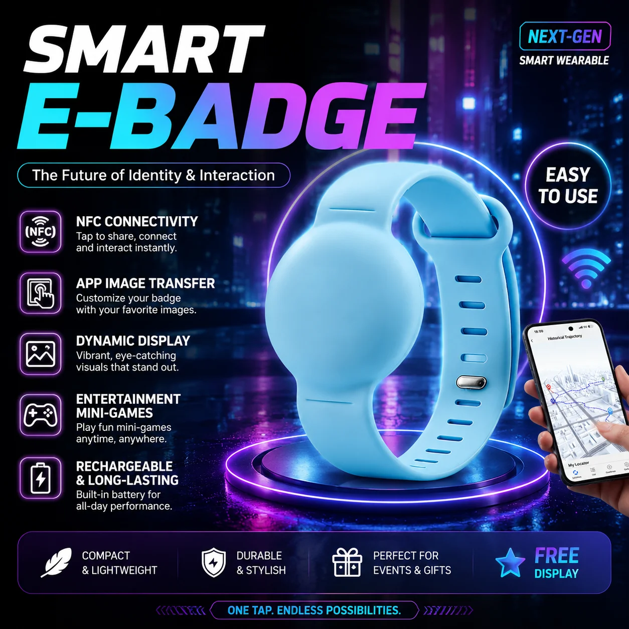 NEW smart wristband for Children's Gps tracking IP68 waterproof  NFC Function long battery life smartwristband for ios android