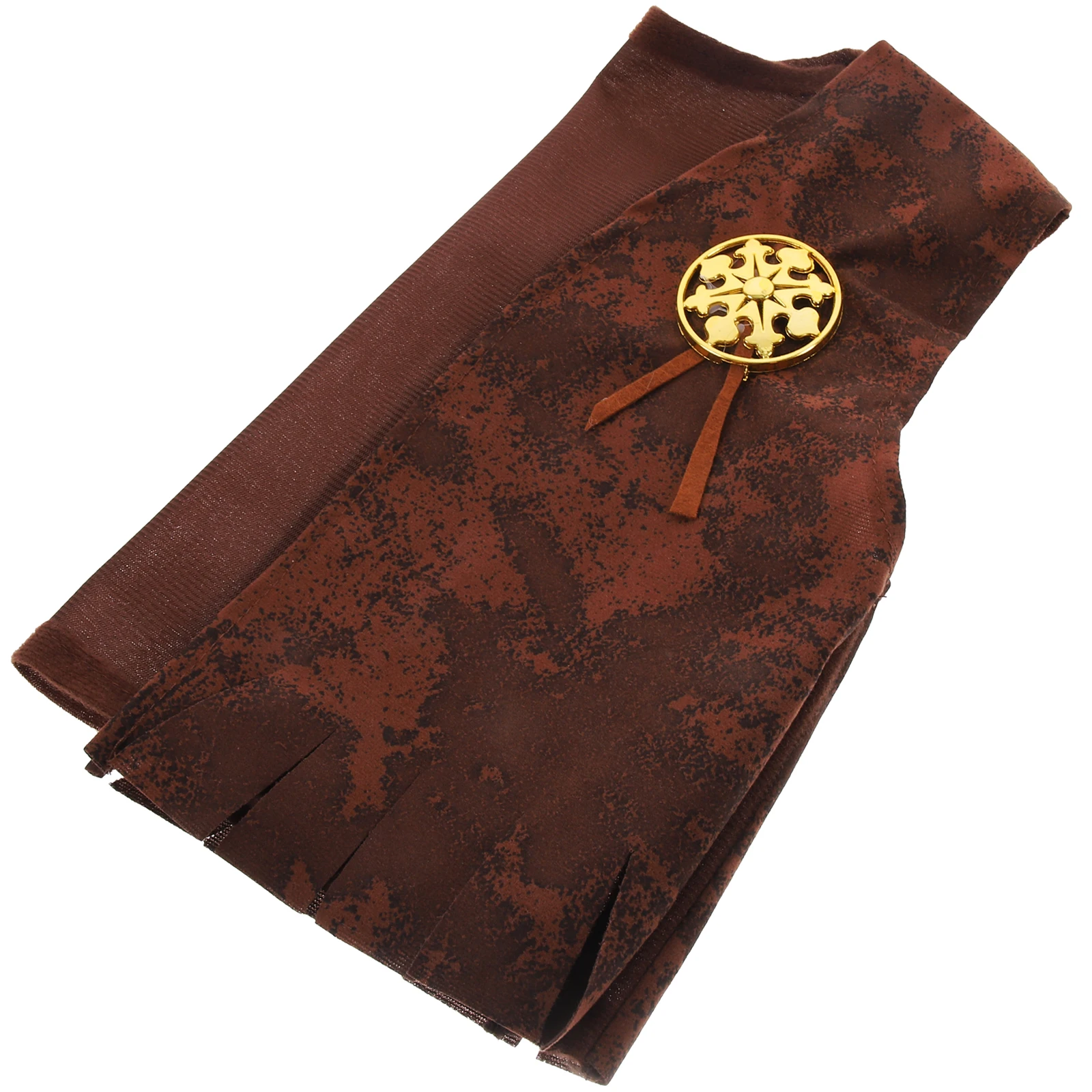 

1Kids Western Vest Brown Knitted Fabric Photograph Props Festive Wear Cowboy Outfit For Boys Children Cosplay Costume
