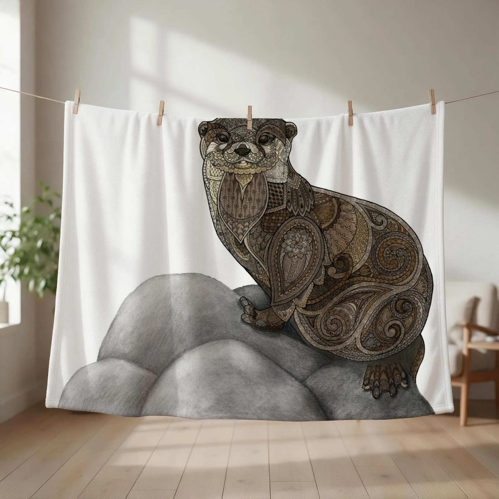 Otter Tangle Throw Blanket Picnic Sofas Thermal cosplay anime Blankets