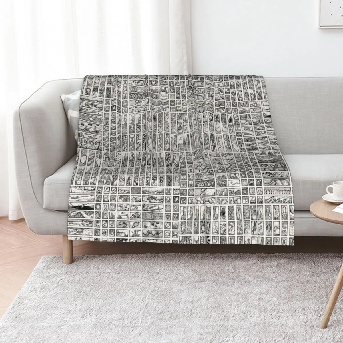 Thought Train - Cross Pattern Throw Blanket decorative Decorative Throw warm for winter For Sofa Thin Decoratives Sofa Blankets