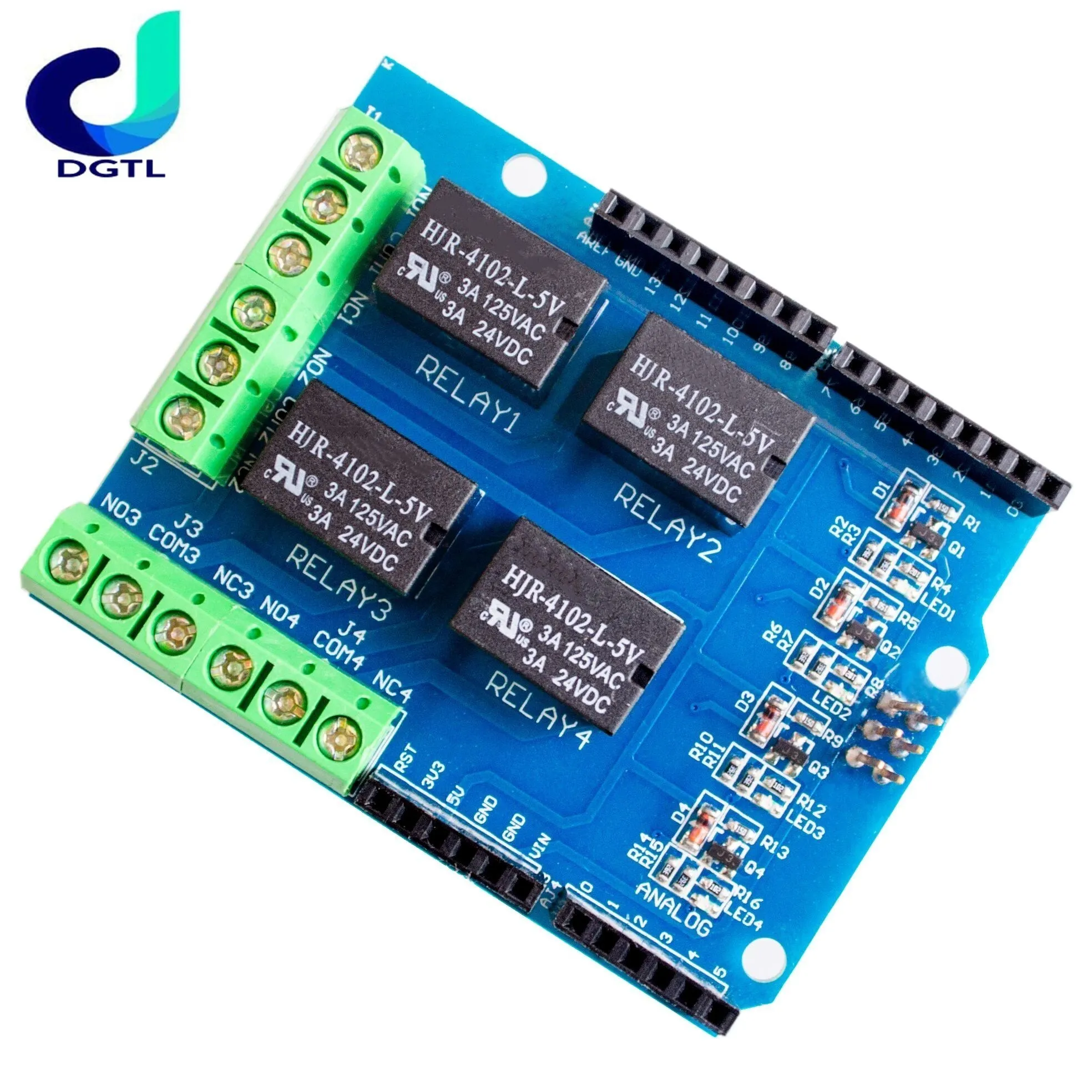 

4 channel 5v relay shield module, Four channel relay control board relay expansion board for arduino For UNO R3 mega 2560