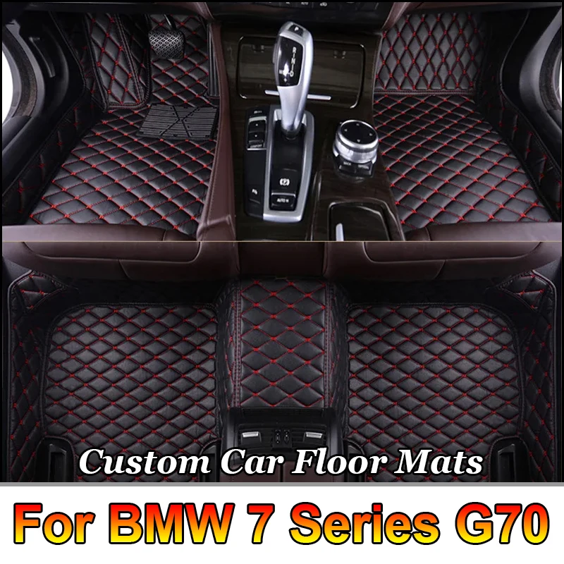 

Custom Car Floor Mats for BMW 7 Series G70 2023 2024 Years Artificial Leather Carpet Interior Car Accessories