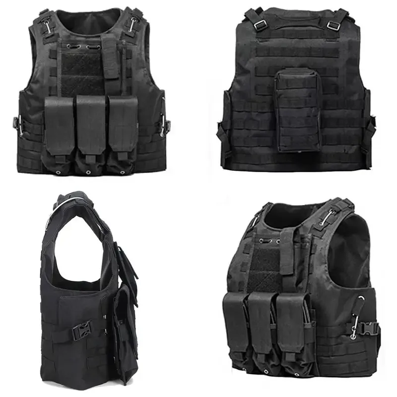 Custom Tactical Combat Vest Oxford Quick Release chaleco tactico Tactisch Multifunctional Plate Carrier Black Tactical Vest