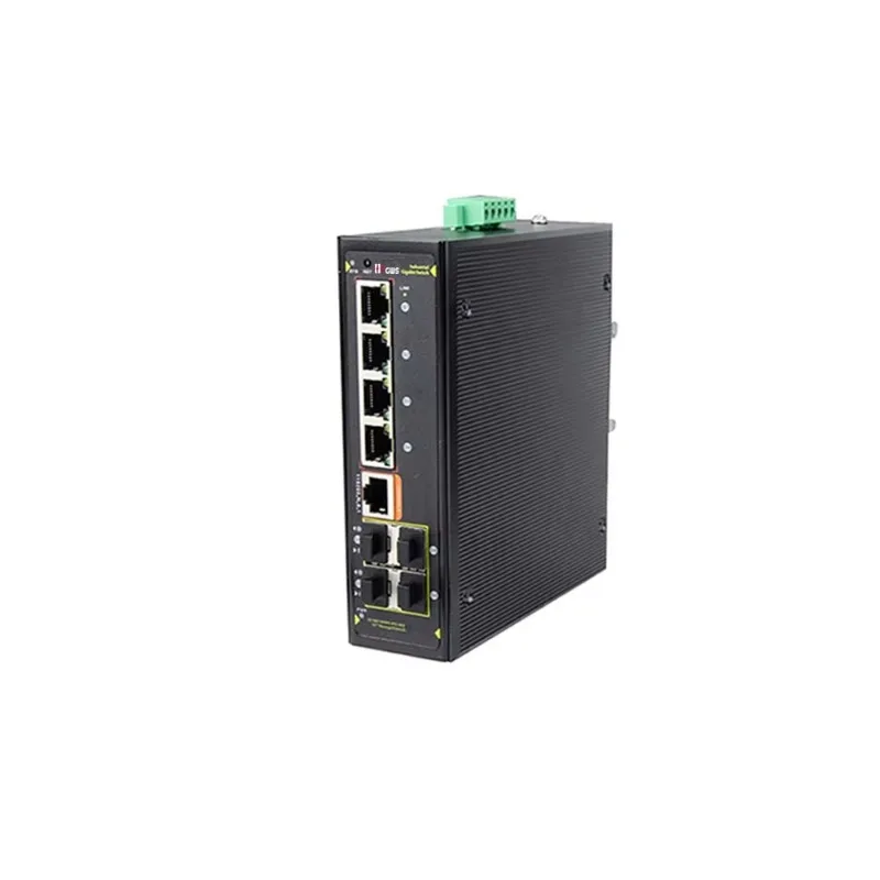 L2+ Network Switch 4*10/100/1000M RJ45 Ports + 4*100/1000M Uplink SFP Fiber Ports Gigabit Managed Industrial Ethernet Switch