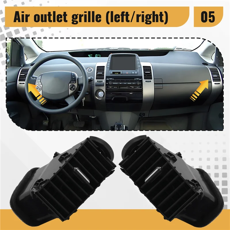 

Front Left+Right Dashboard Air Vents Air Conditioning Conditioner Grille For Toyota Prius 2004-2009