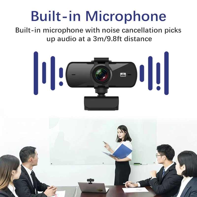 Webcam 2K Full HD 1080P Web Camera Autofocus With Microphone USB Web Cam For PC Computer Mac Laptop Desktop YouTube Webcamera