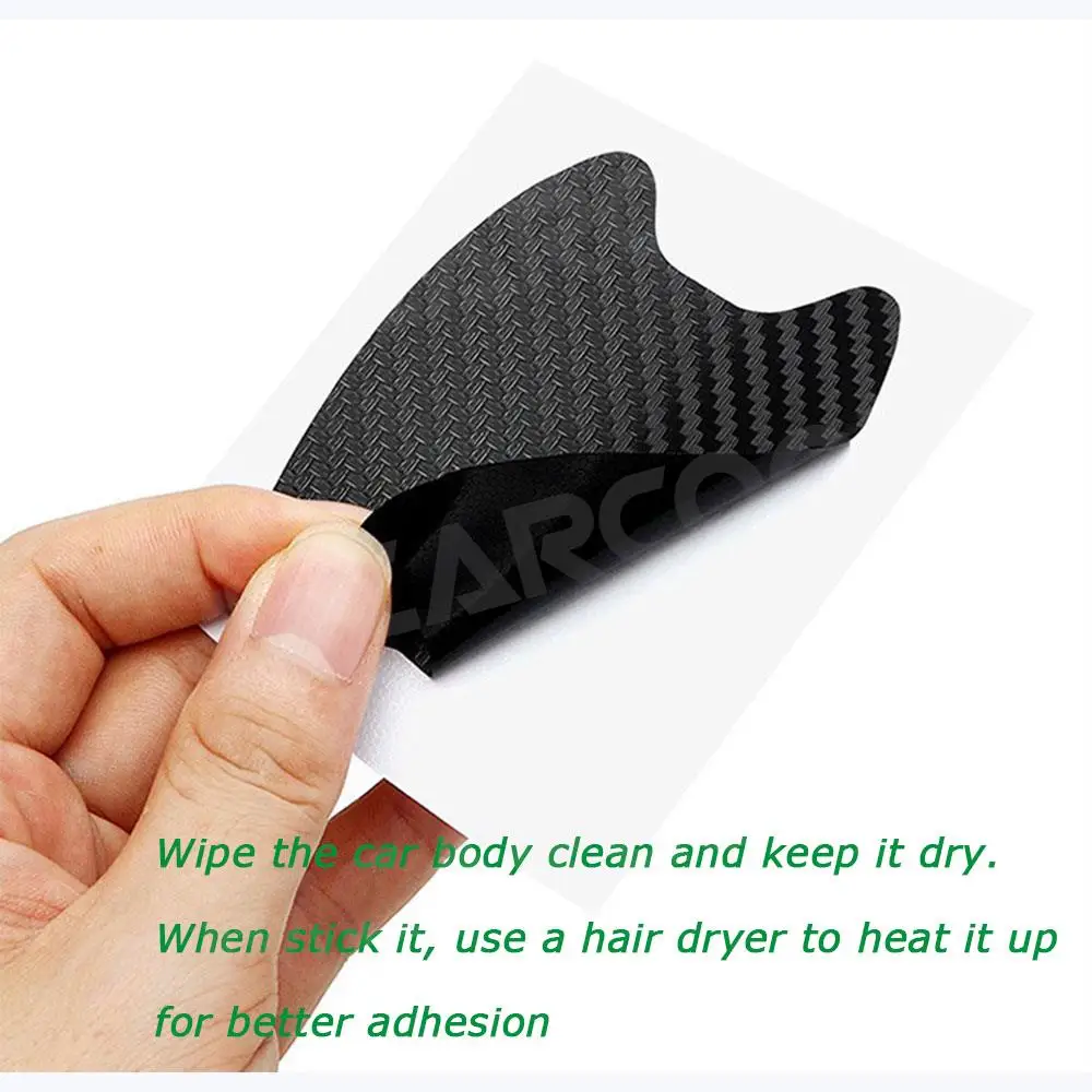 Car Stickers Door Handle Anti Scratch Resistant Cover Carbon Fiber Protector Exterior Accessories Autos Accesorio Trim