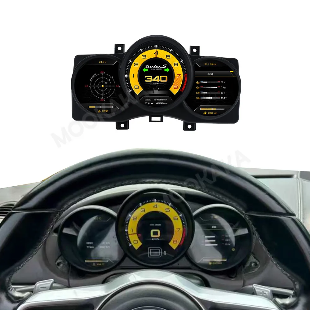 Digital Instrument Cluster Speedometer For Porsche Cayman Boxster 981 987 2005~2012 Speedometer Dashboard 12.3’ HD LCD Meter