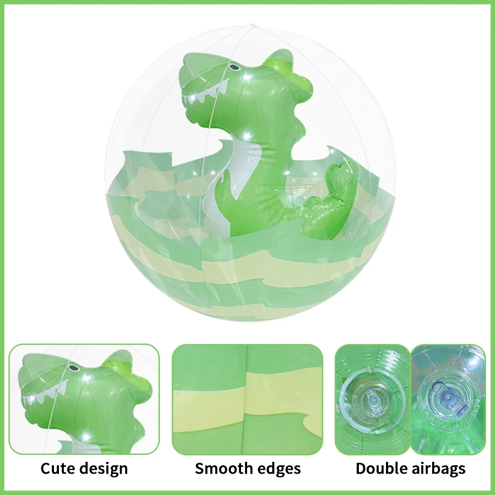 1pc Inflatable Fish Tail Beach Ball PVC Outdoor Dinosaur Round Ball Suitable For Swimming Pools and Beach Parties