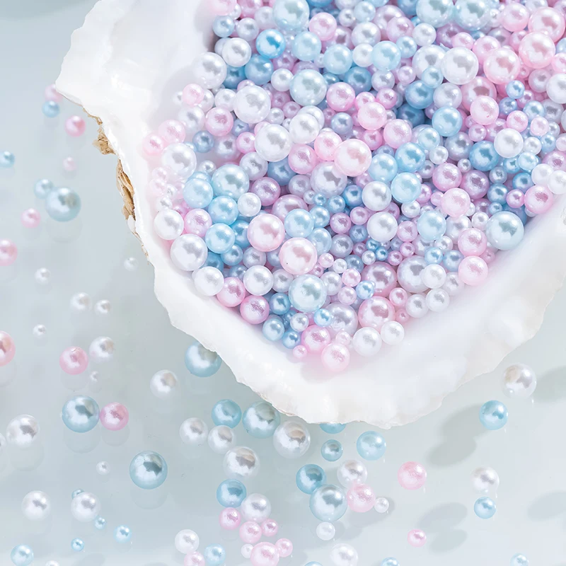 Dijes 3D para decoración de uñas, mezcla de perlas redondas y coloridas, joyería de macarrón, artesanía de manicura, accesorios de diamantes de imitación para decoración