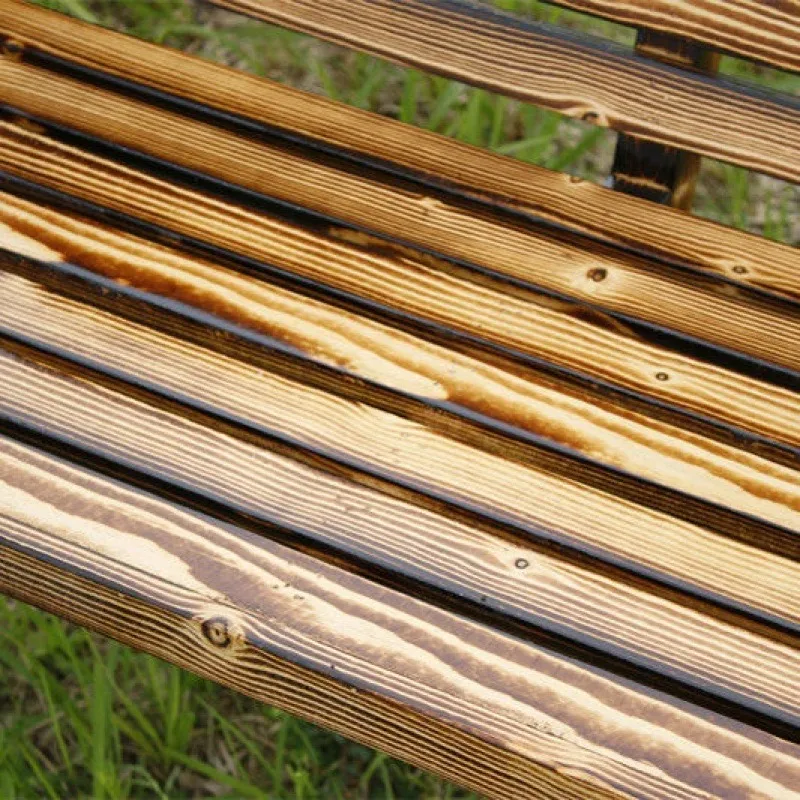 Outdoor hanging chair anticorrosive solid wood swing park courtyard double rocking  basket rattan balcony swing