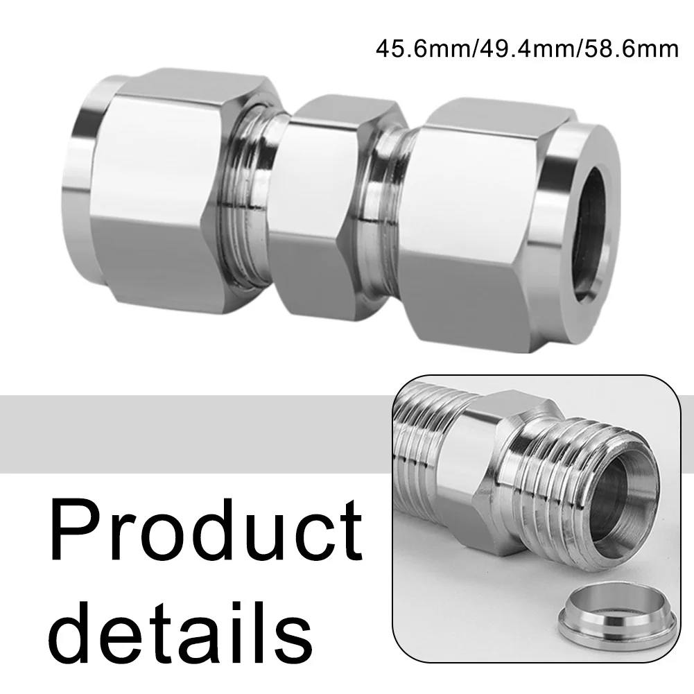 Pipe Ferrules Stainless Steel Joint Threaded Ferrule Straight Through Butts For Connecting Pipes Pipe Ferrule Reducer Connection