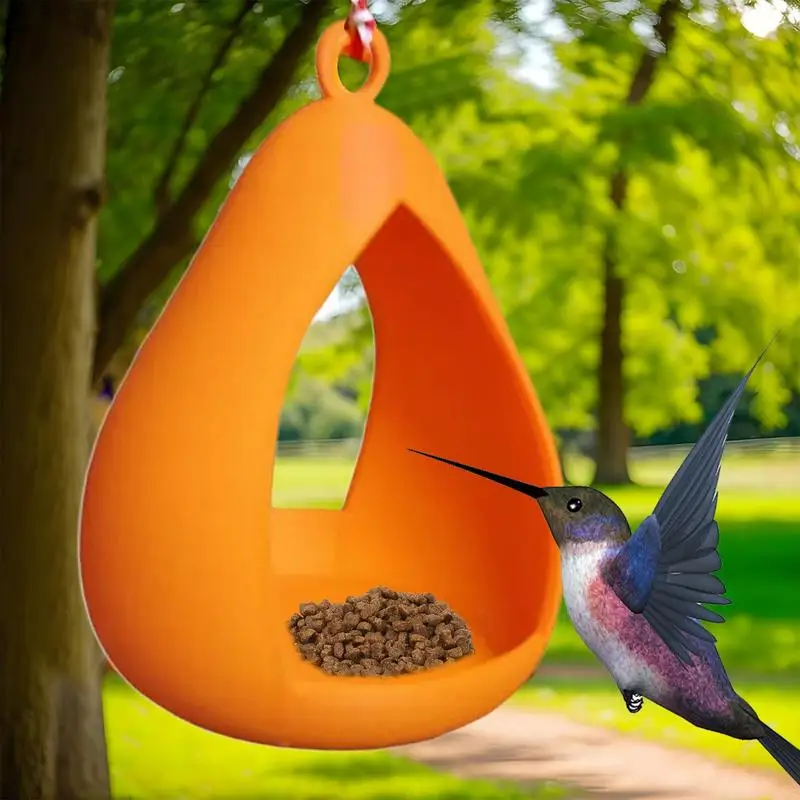 Pear Shape Hummingbird Feeder Wild Bird Feeders Heavy Duty Weatherproof Feeding Station Outdoor Decoration For Garden Backyard