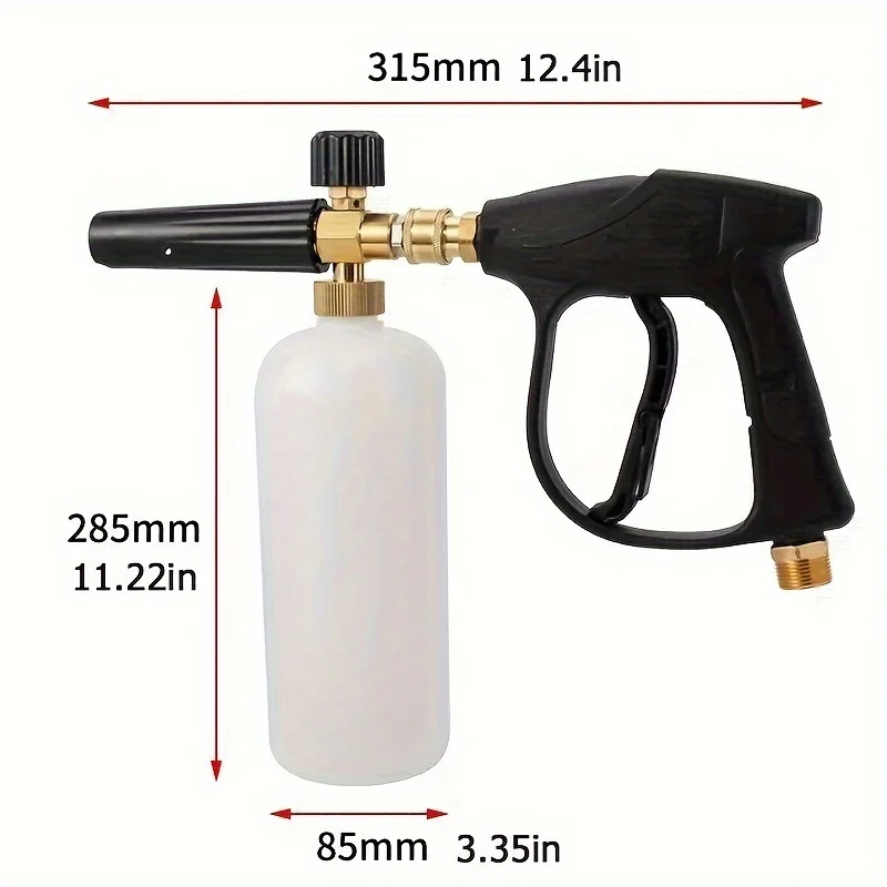 Compact High Pressure Foam Cannon Kit with M22-14/15 Adapter & 1/4