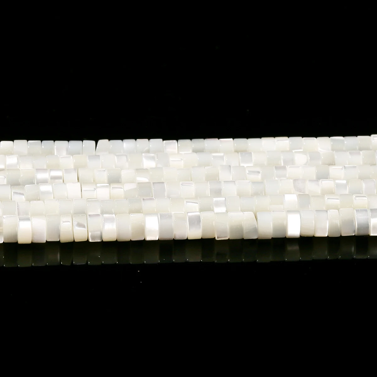4*2mm Natural White Shell Beads Mother Of Pear Rondelle Shape Loose Cylindrical Bead For Jewelry Making Diy Bracelet Accessory - Image 3