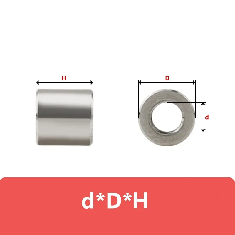 ID 12.2/12.5/13mm Flat Washer Gasket 304 Stainless Steel Bearing Axle Sleeve Hollow Standoff Straight Through Column Gasket