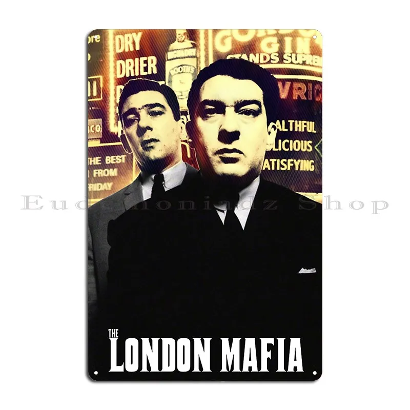 The Kray Twins London Mafia Art High Quality Metal Plaque Poster Printed Wall Pub Wall Create Custom Tin Sign Poster