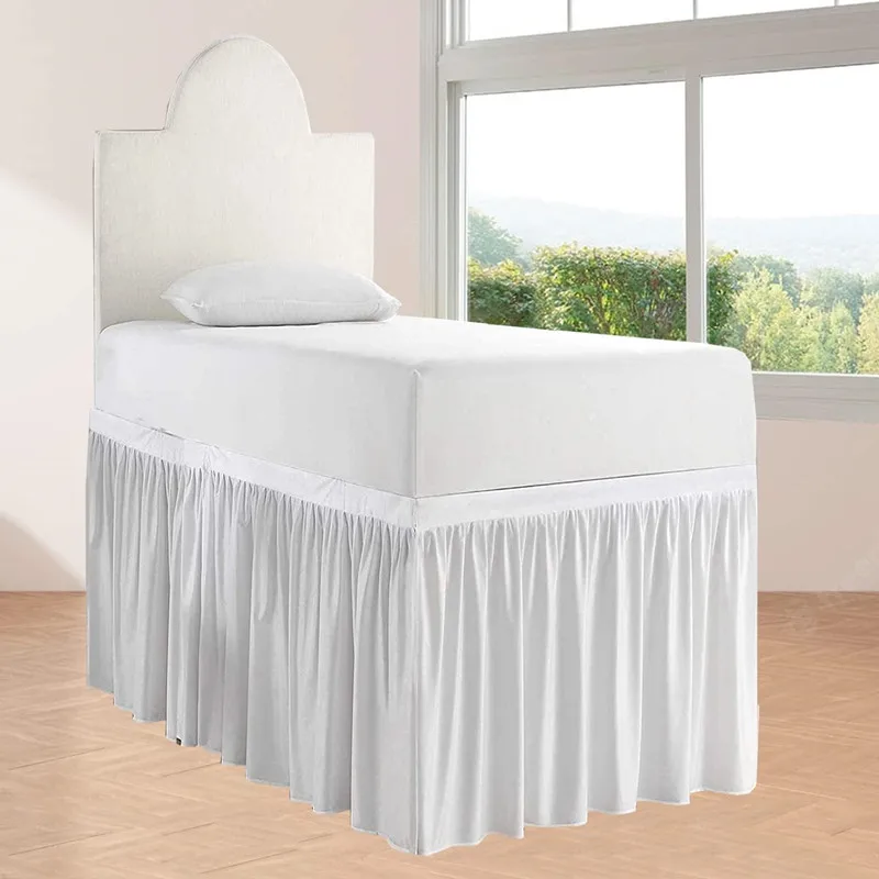 

Dorm Bed Skirt Twin XL 36 Inch Drop Pretty Ruffled Extra Long College Bed Skirts With Premium Microfiber Fabric Easy to Put On