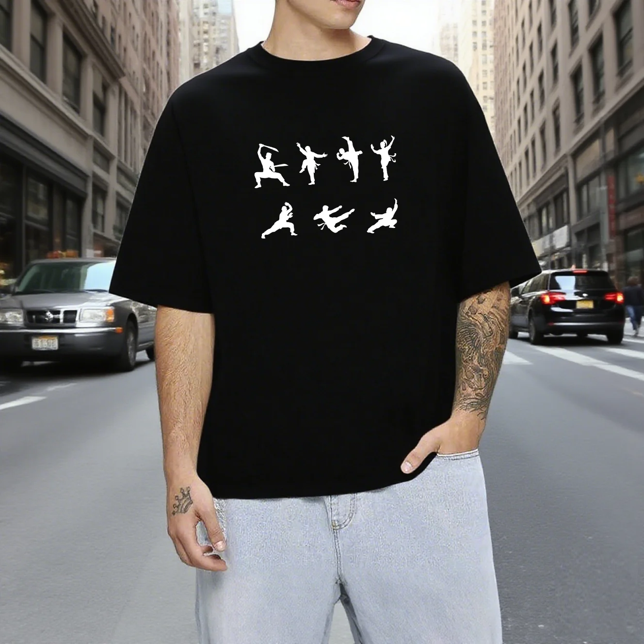 

Man Clothes Graphic T-Shirts K-Kung Fu Print Summer Tops 100% Cotton Camisetas Y2k Ropa Hombre Short Sleeve Tees Streetwear