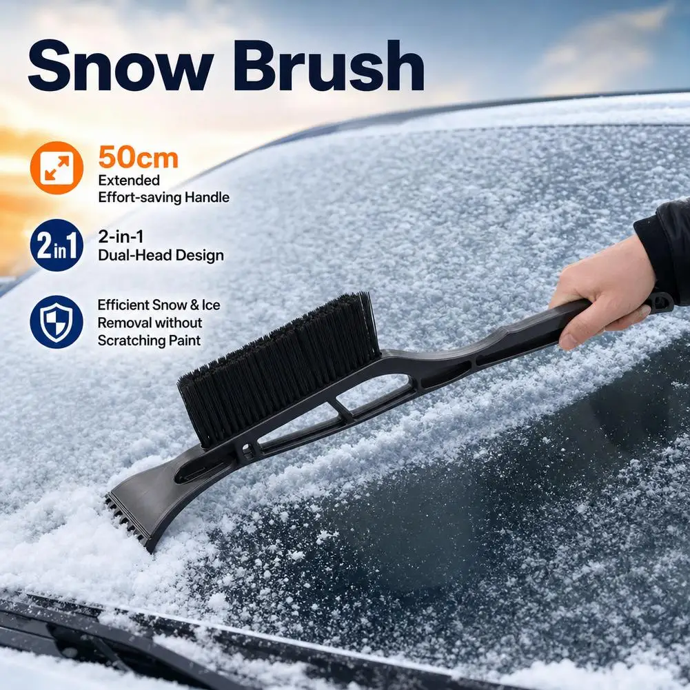 Ice Scrapers For Car Windshield Snow Shovel With Brush Winter Multi-Functional Snow Remover Ice Removal Car Cleaning Tools