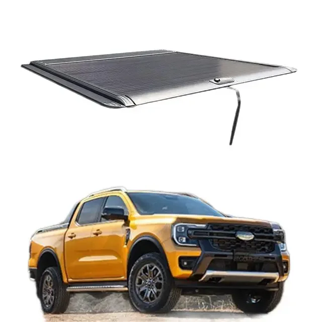 4x4 Pickup Accessories High Quality Manumotive Aluminum Retractable Pickup Truck Bed Covers Tonneau Cover for ford ranger 2023