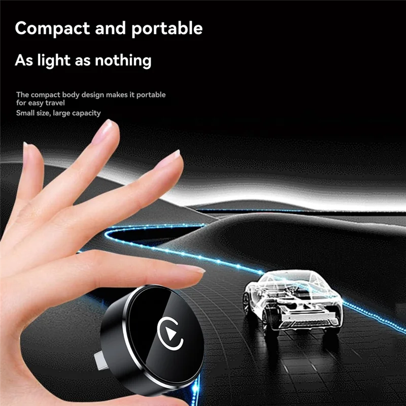 B92B-USB Dongle 2In1 Wireless Carplay Adapter For Android Auto Smart Carplay AI Box Plug And Play Wired To Wireless