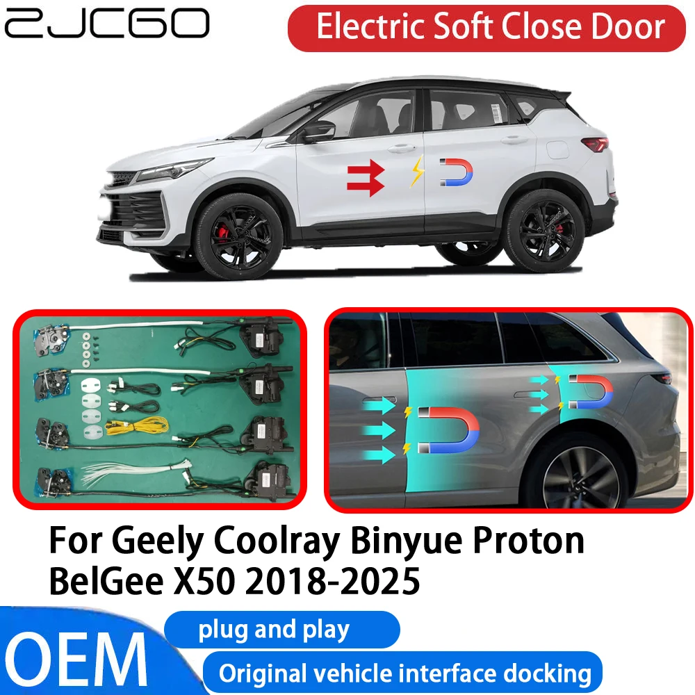 for Geely Coolray Binyue Proton BelGee X50 2018-2025 Car Automatic Electric Soft Close Door Closer System OEM Plug and Play