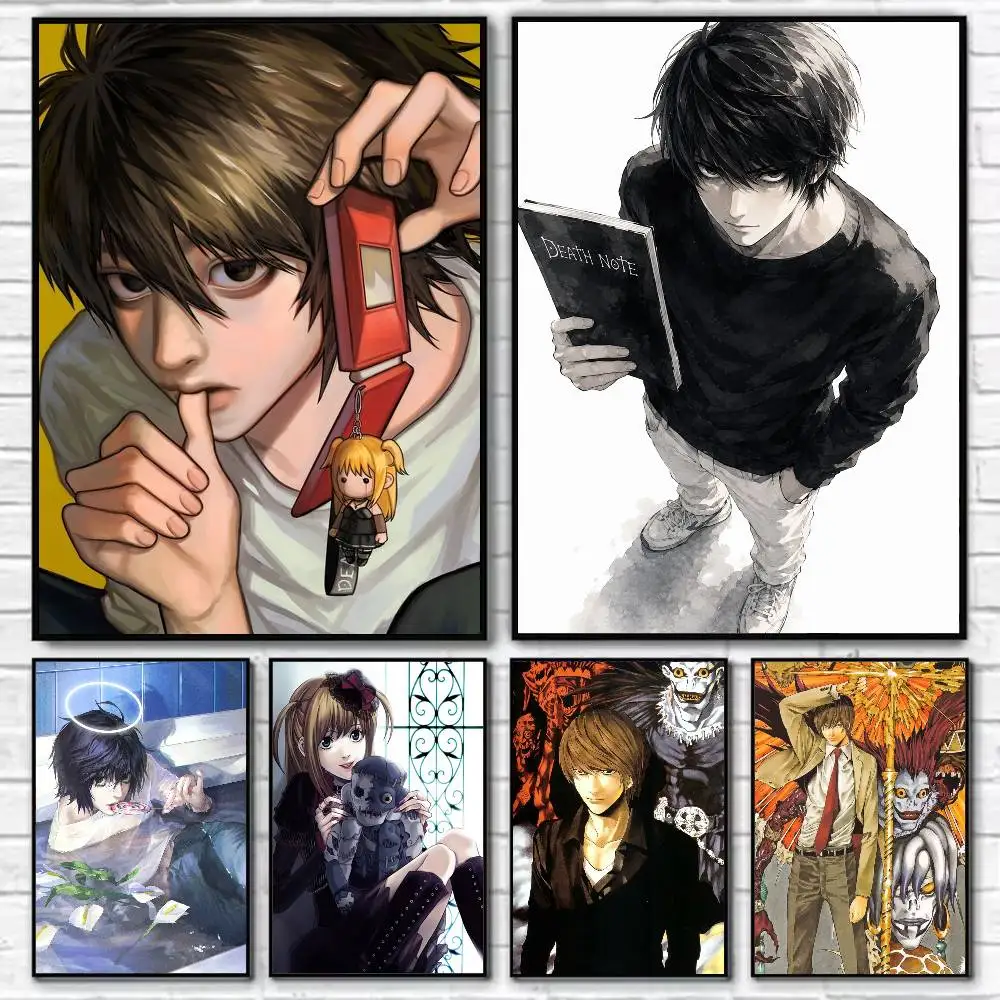 Anime Death Note Poster Self-adhesive Art Waterproof Paper Sticker Coffee House Bar Room Wall Decor