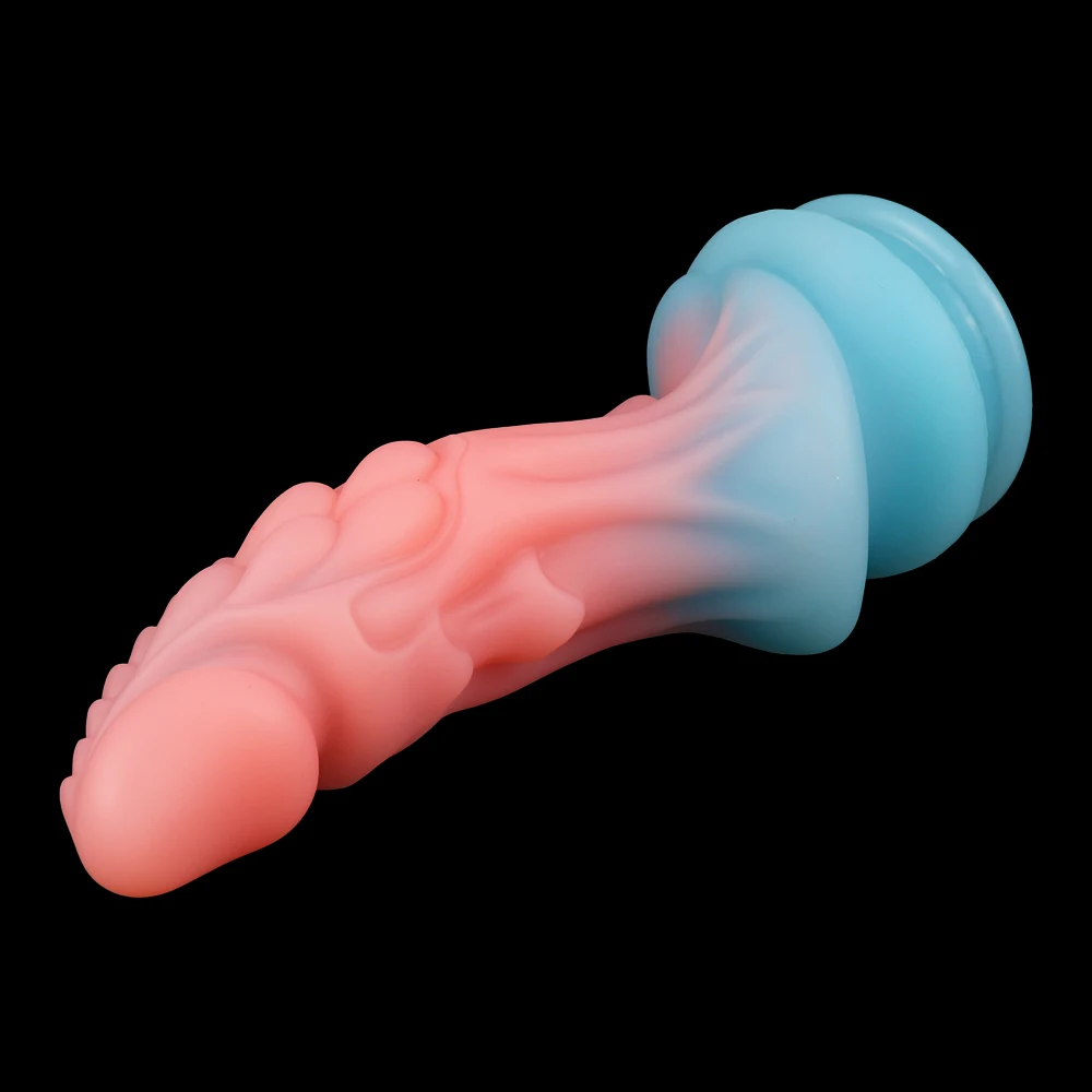 Glow in The Dark Silicone Dildo Anal Plug Suction Cup Realistic Textured G Spot Stimulator Adult Sex Toy Couple - view 5
