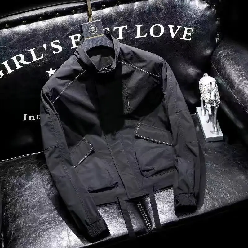 Men\'s Collar Jacket Trendy Brand Casual and Simple Korean Version Slim Fit Men\'s Jacket Cool and Stylish Jacket