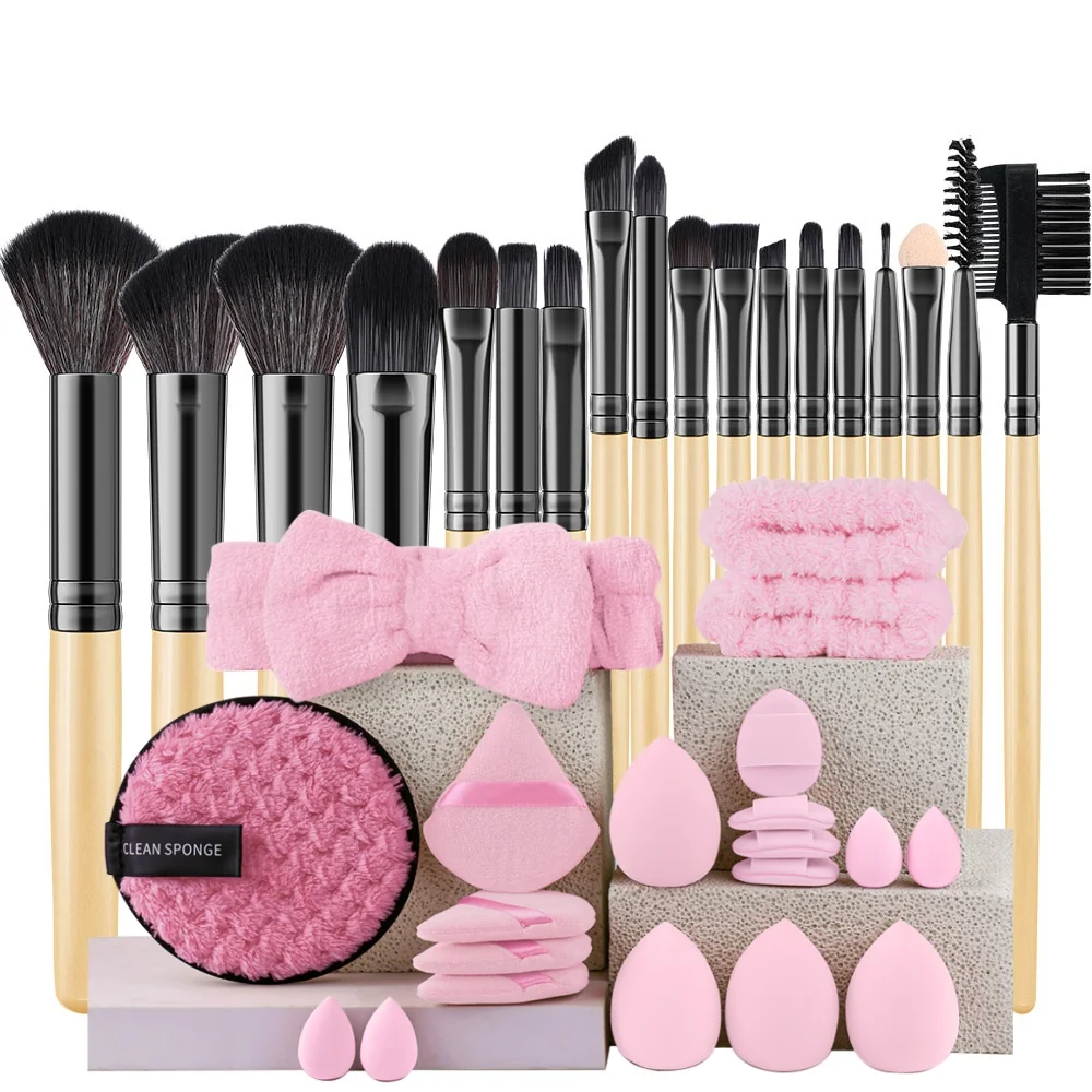 Makeup Brushes Set Professional Premium Synthetic Kabuki Foundation Concealers Powder Blush Blending Face Eye Shadows Brush Kits