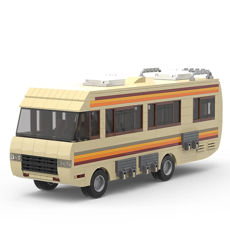 

BuildMoc Classic Movie White Pinkman Cooking Lab RV Breaking Bad Car Building Blocks Kit Walter Vehicle Van Toys For Kids Gifts