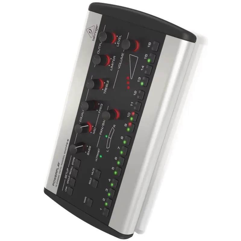 Behringer P16-M 16-Channel Digital Stereo Personal Mixer with 24-bit D/A Converters for Premium Audio Quality