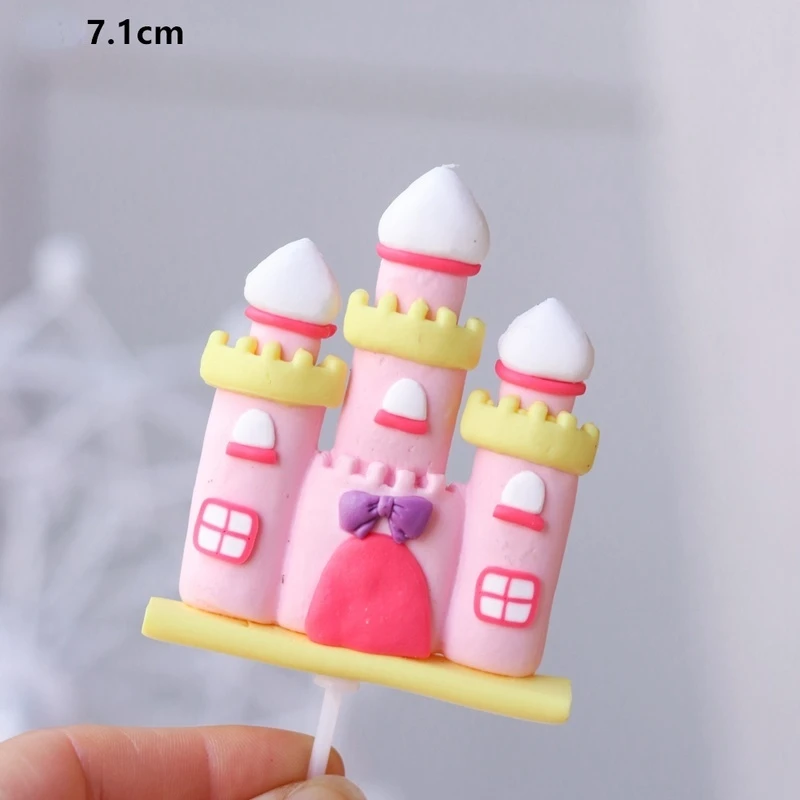 Angel Crown Girl Cake Decoratie Gelukkige Verjaardag Cake Toppers Prinses Kasteel Cupcake Toppers Bruiloft Baby Douche Bakken