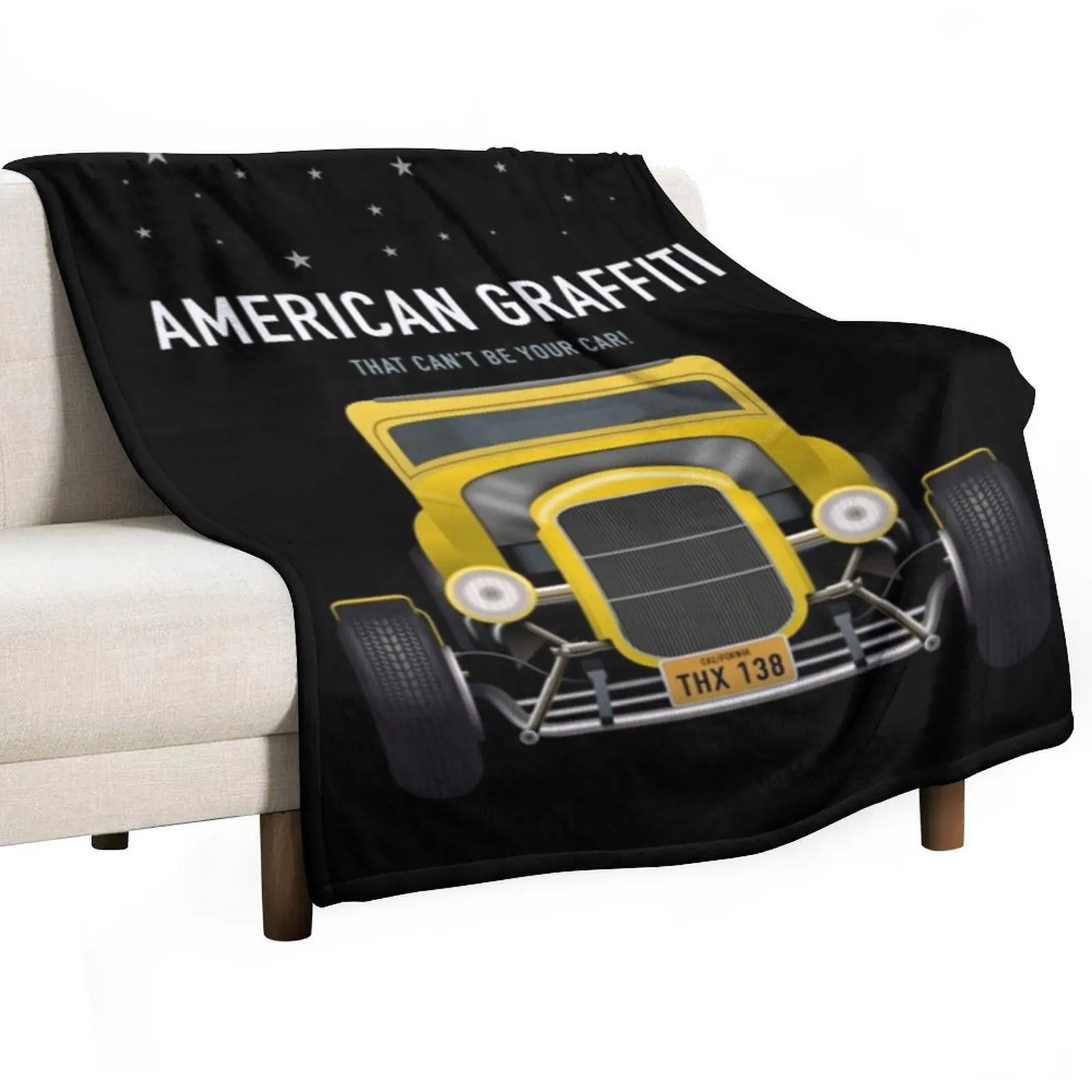 

American Graffiti T-ShirtAmerican Graffiti - Alternative Movie Poster Throw Blanket Custom Blankets For Sofas Blankets