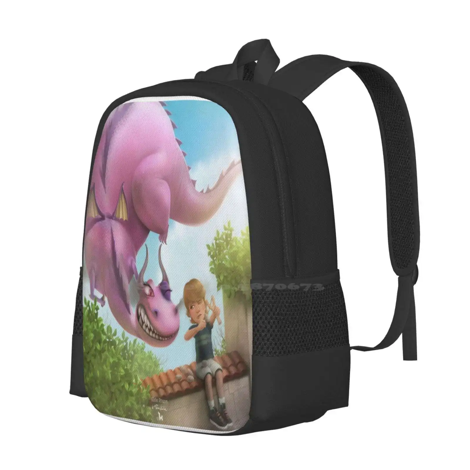 Girlie Dragon Hot Sale Schoolbag Backpack Fashion Bags Dragon Kids Children Fantasy Boy