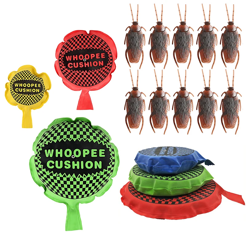 Prank Fart Pad with Simulated Cockroach Funny Party Souvenir Novelty Gifts Kit Farting Sound Simulator Seat Pads Decorations ZYF