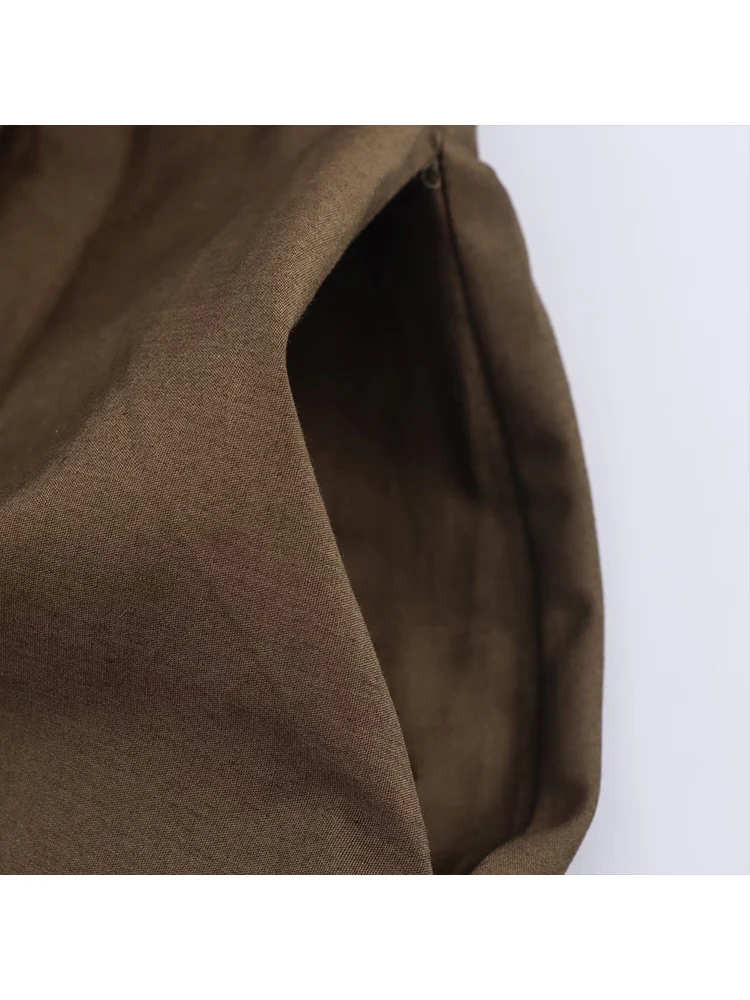 Vestidos largos elegantes con cinturón y cuello de solapa para mujer, vestido camisero informal de manga larga con una botonadura, ropa de calle OL lisa 2025