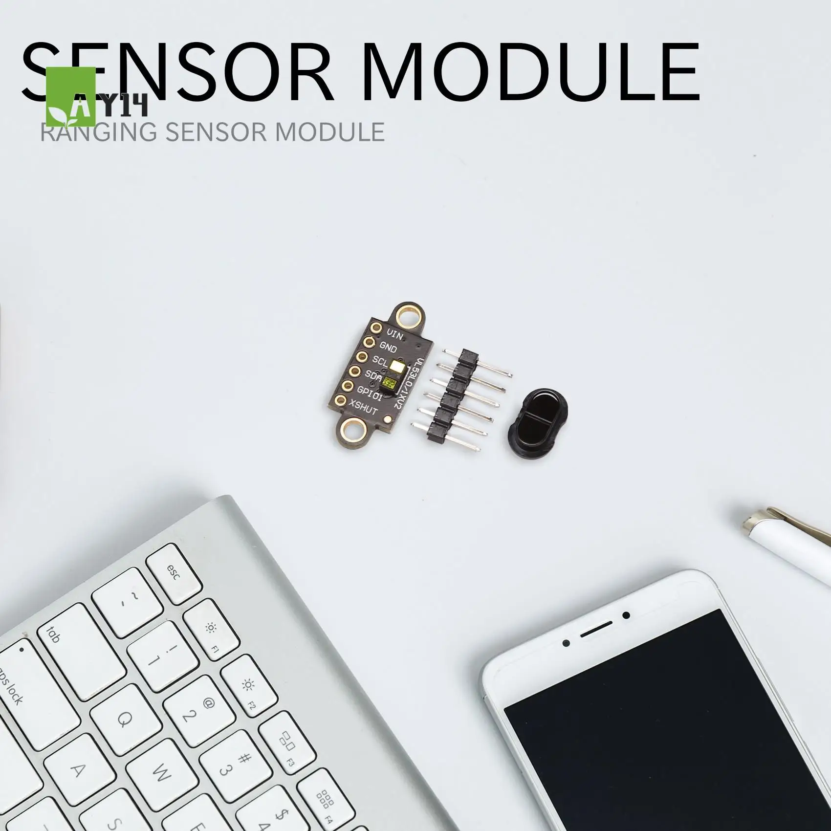 

AY14 -VL53L1X Ranging Flight Time Sensor Module 3V-5V Distance 400Cm Measurement Extension Board Module For Arduino