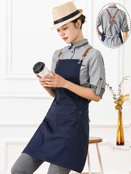 Canvas Apron for Kitchen Women waitress Durable Workwear for Cafe Bakery Flower Shop Home Cleaning Accessory fartuch kuchenny